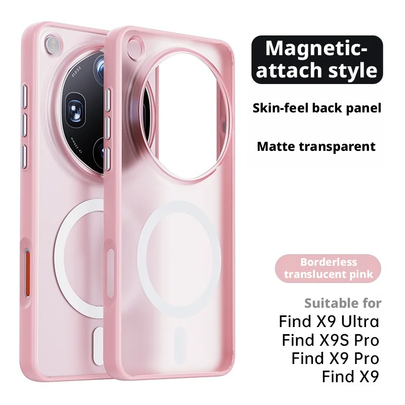 Matte Translucent Skin-Feel Case with 360° Holder Ring and Magnetic Anti-Slip, Anti-Stain Features