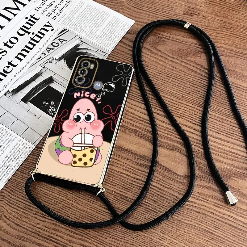 Milk Tea Lanyard Plating Phone Case Cover