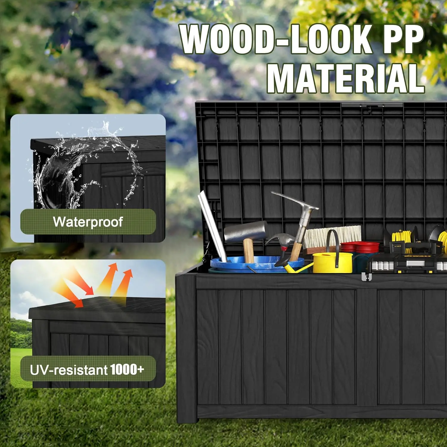 120 Gallon Waterproof Outdoor Storage Box 4