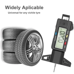 ATsafepro – jauge numérique de profondeur de pneu, 27 MM, avec grand écran LCD, pour moto, voiture, camion 