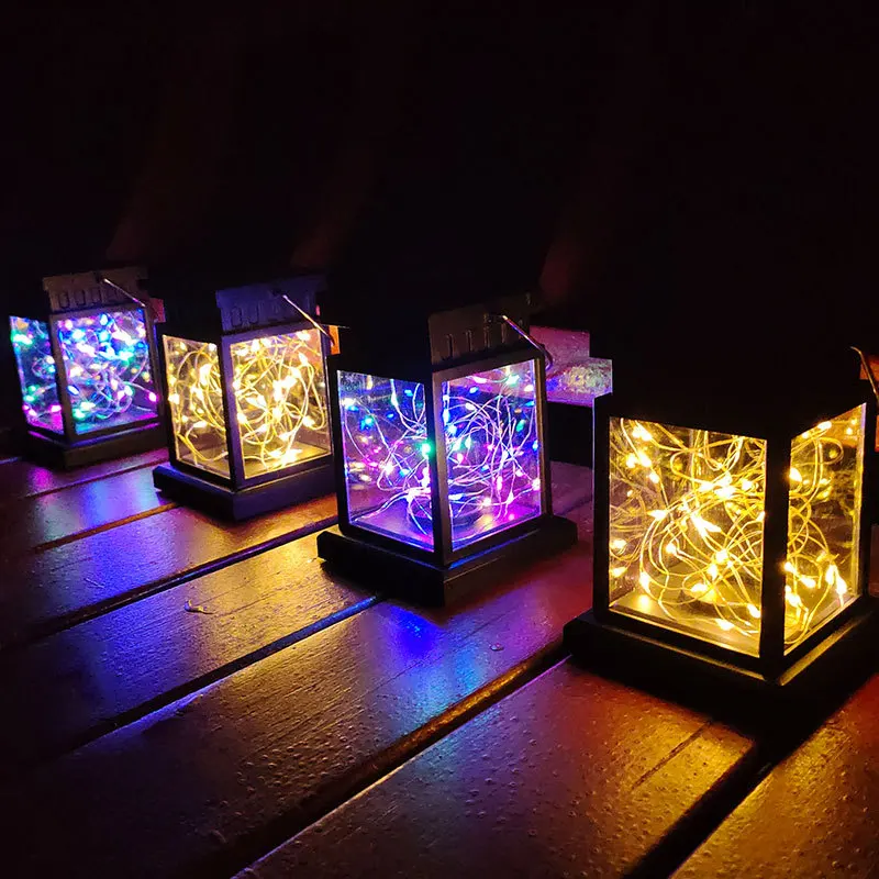 Solar Retro Palace Lantern Outdoor Floor Lights Lawn Landscape Hanging Atmosphere Candle Lighting Lamp Floor Yard Garden Decor