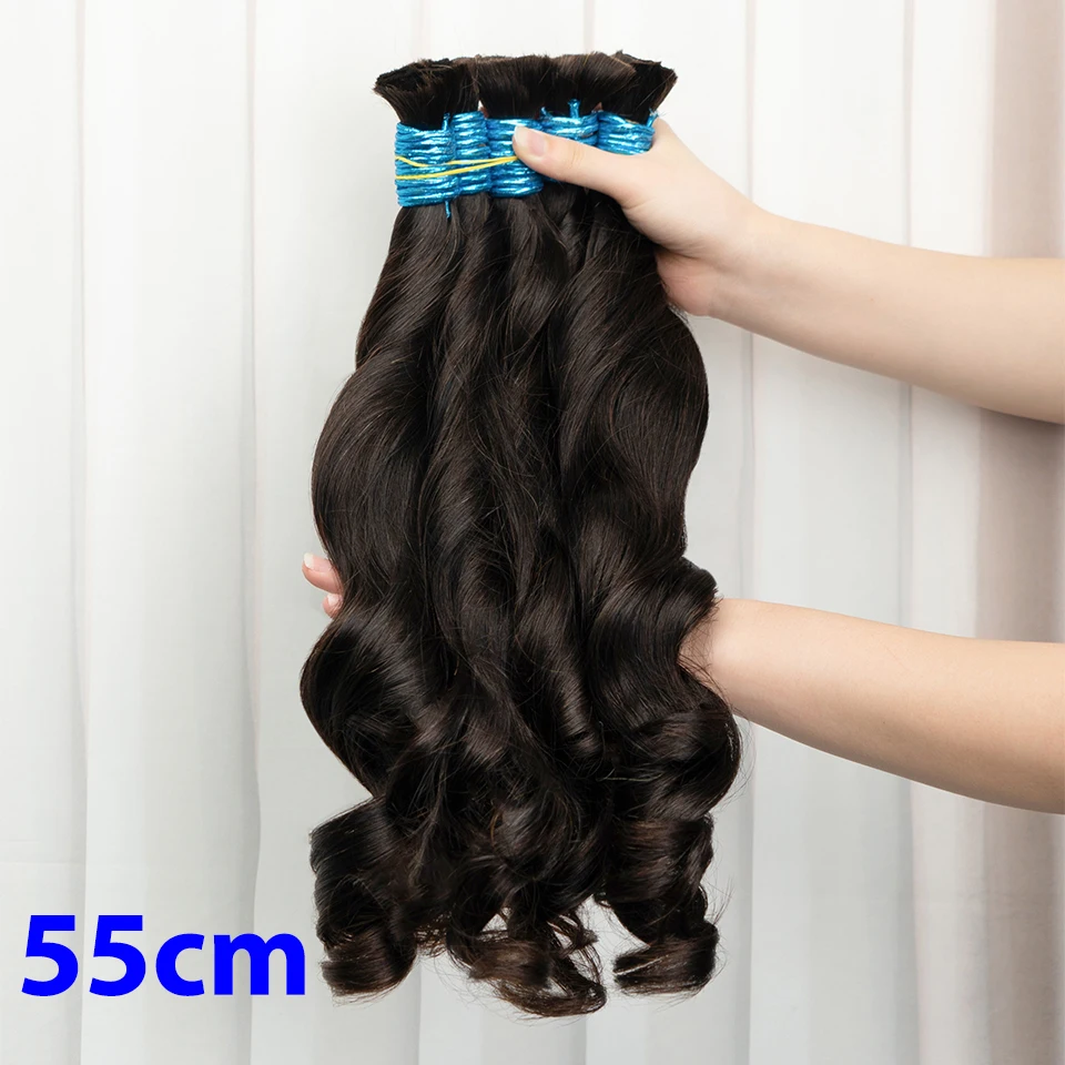 Human Hair Bulk Loose Wave No Weft Hair Bundles For Braiding Deep Extensions Brazilian Natural Black Human Braiding