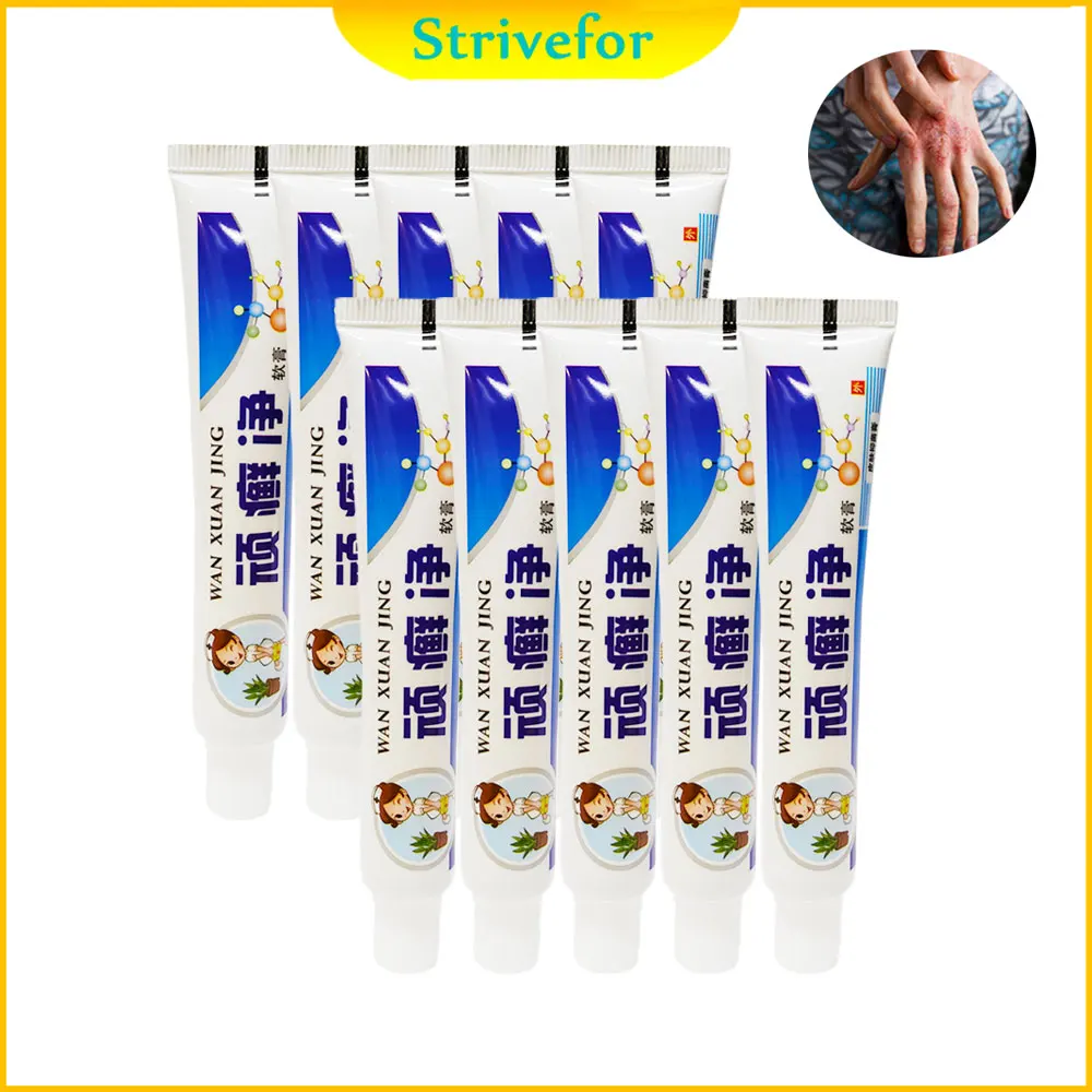 

10pcs Skin Psoriasis Cream Eczema Ointment Treatment Psoriasis Skin Care Cream Original Herbal Anti-itch Medical Plaster CT0046