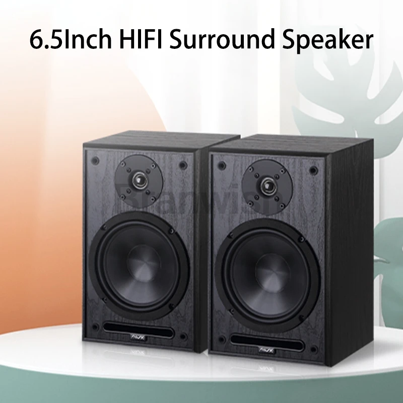 6.5 Inch 100W*2 Subwoofer Power Speaker Passive Bookshelf Speaker Two-Way Surround Sound Desktop HiFi Sound Box