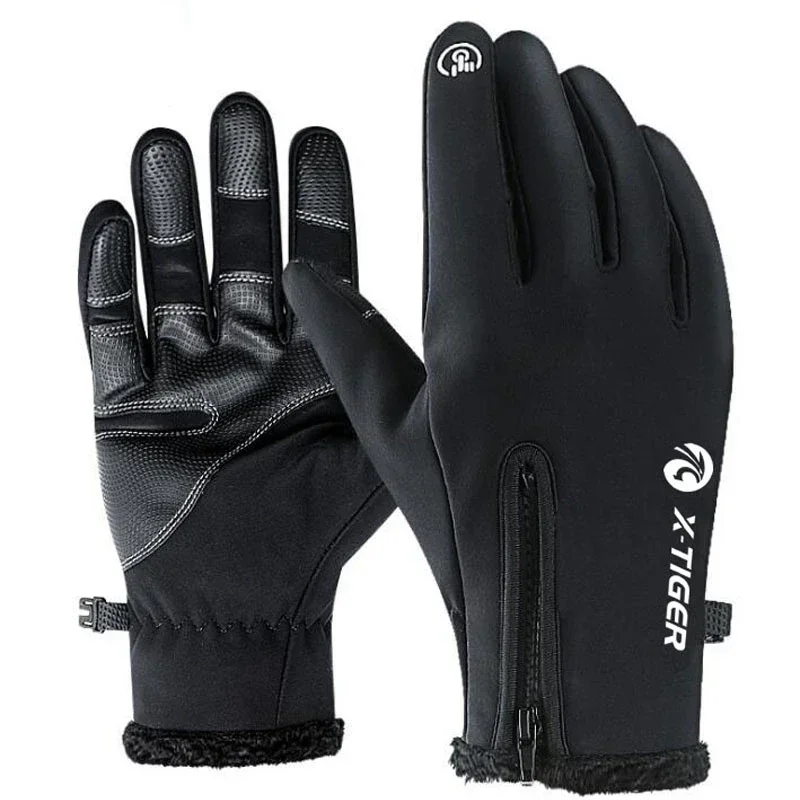 X-Tiger Cycling Gloves Men Touchscreen Winter Gloves Cold Warm Windproof Outdoor Sport Motorcycle Hiking Camping Warm Glove 2