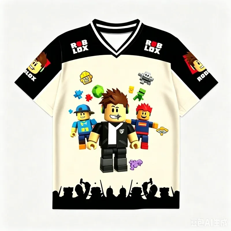 Roblox-Inspired Kids Cosplay Cartoon 3D Print T-Shirt - Casual Short Sleeve Streetwear