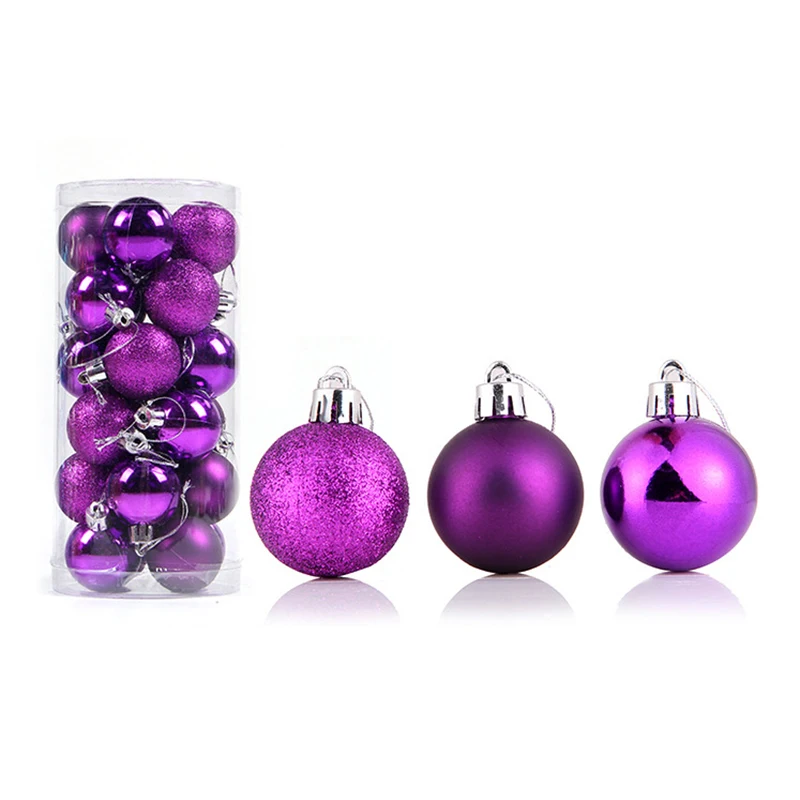 thumbnail image 1 of 24 bolas de Navidad de 3 cm, adornos para árbol de Navidad, bolas colgantes para árbol de Navidad, decoración para árbol de Navidad, regalo de Año Nuevo, 1 of 5