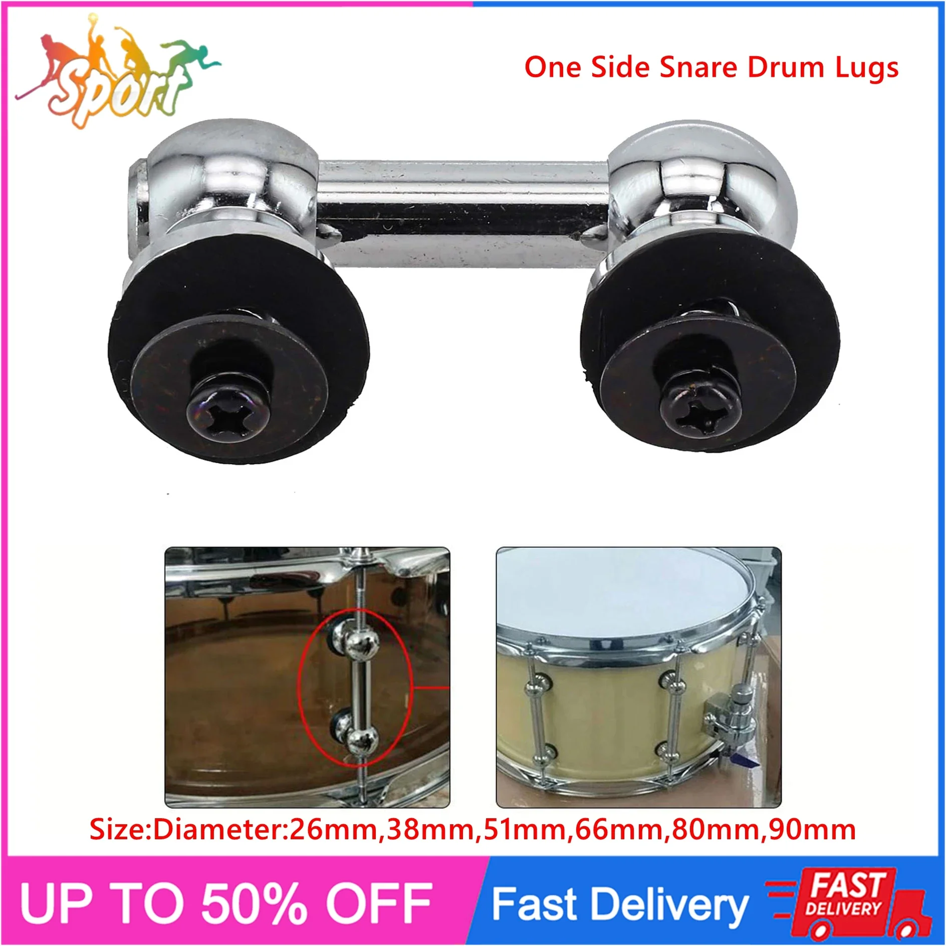 Snaredrum-Lugs Set Mit Schrauben Und Unterlegscheiben Für Nahtlose