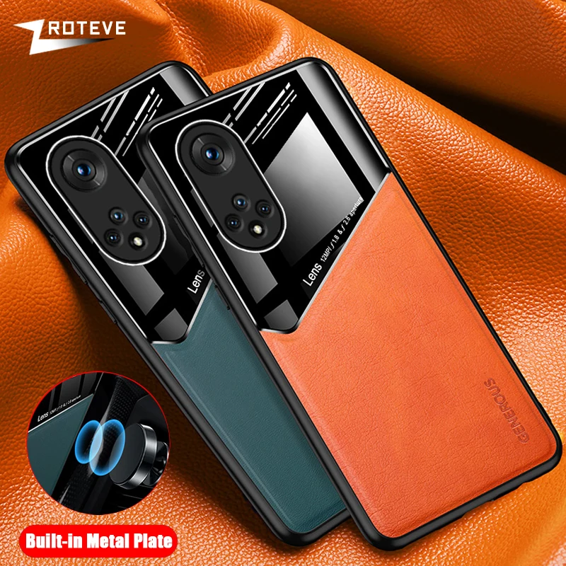 Nova9 Fall Zroteve PU Leder Auto Magnetische Harte PC Abdeckung Für Huawei Nova 9 SE 9SE Y71 Y70 Plus Y90 NovaY70 NovaY90 Nova9SE Fällen_voghion.com