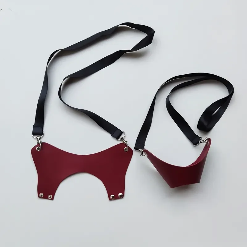 휴대용 목 맞춤형 컵 컵, 가죽 거치대 PU 보관함, 걸이식 OEM 스템웨어 로프 컵 와인 세트, 선물 이벤트 가방 와인
