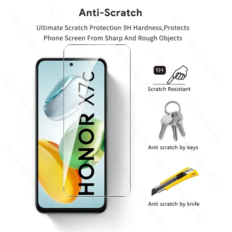 Protective Clear HD Tempered Glass Case – 5-Pack Screen Protector Film