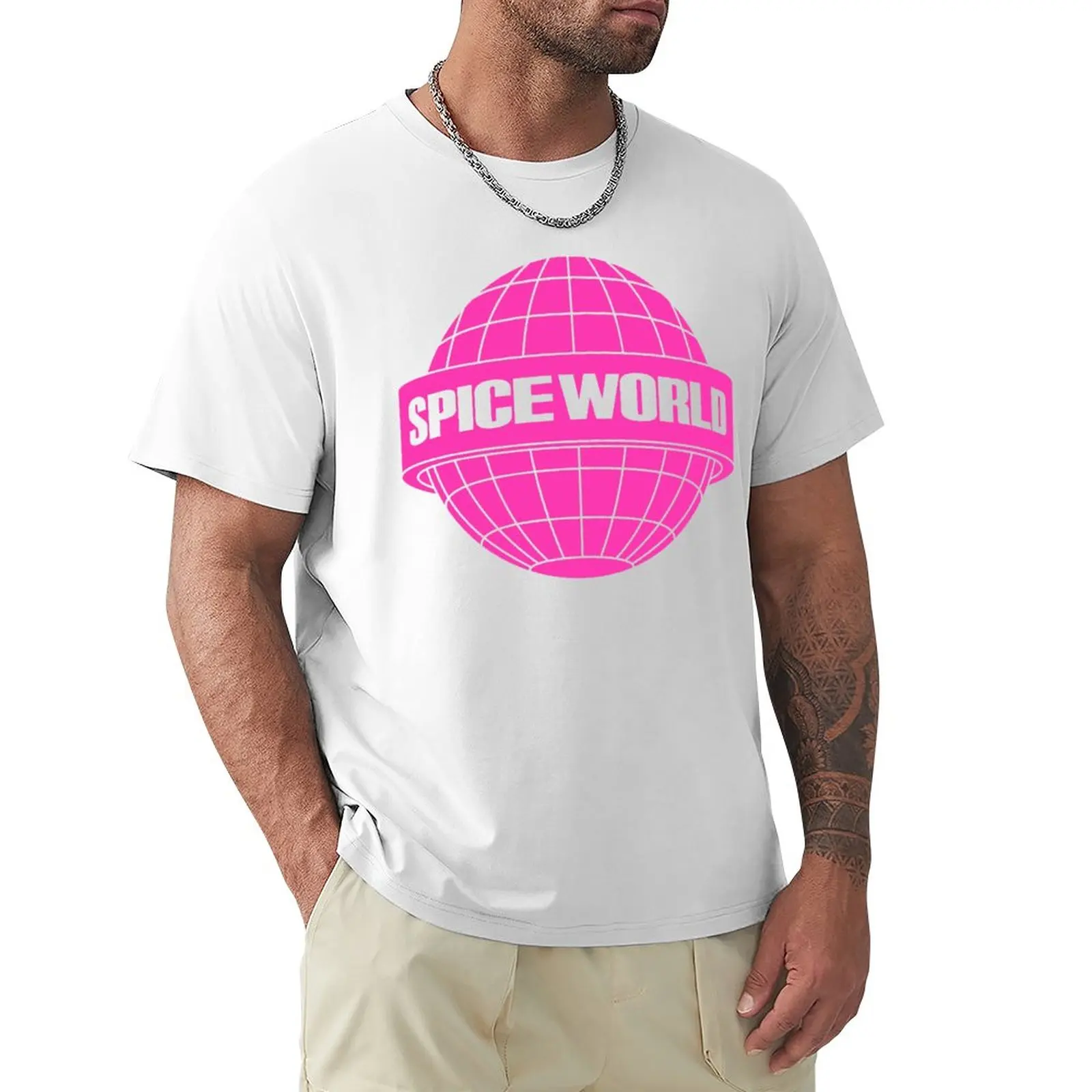

space spice logo pink world girl tour 2019 2020 menkopohukam T-Shirt anime t shirt men