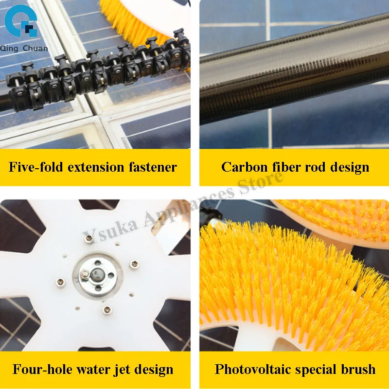 Solar Panel Cleaning Machine Robot Equipment Tools Double head 2 m 3 m 5 automatic electric telescopic
