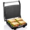 Yabano Panini Press Grill, Gourmet Sandwich Maker, Electric Indoor Grill with Non-Stick Cooking Plate and Removable Drip Tray, E 1