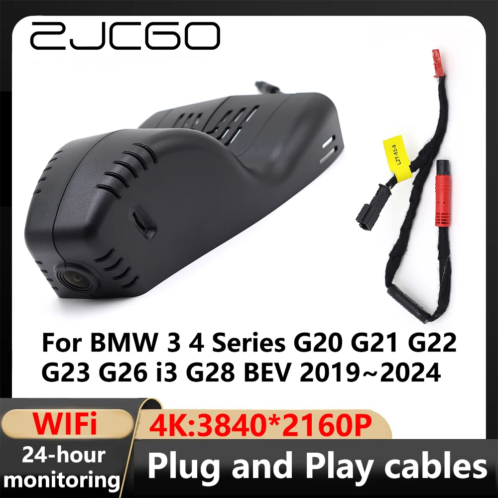 

ZJCGO 4K Wifi 24H 3840*2160 Car DVR Dash Cam Camera Video Recorder for BMW 3 4 Series G20 G21 G22 G23 G26 i3 G28 BEV 2019~2024