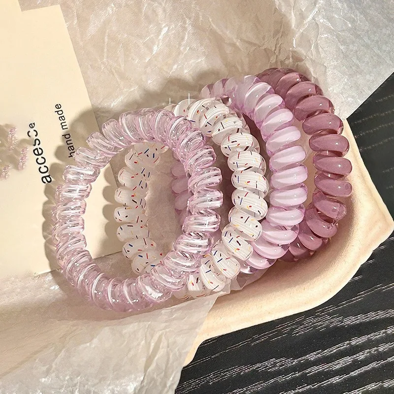 Spiral No-Crease Hair Ties – Strong Grip Ponytail Holders