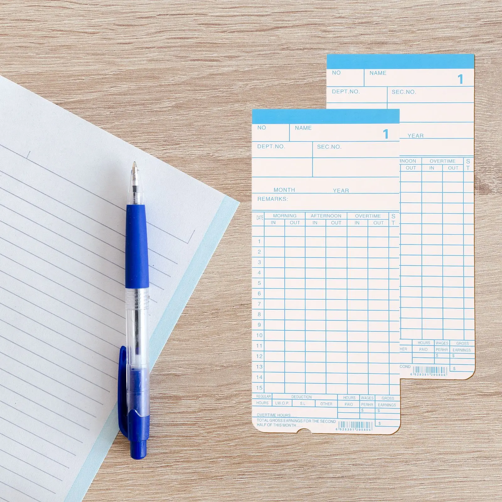 Attendance Paper Cards Times Table Chart Weekly Kitchen Clocks Wall Operated Flip Office Use Double-sided Supply