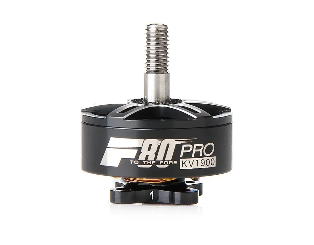 Moteur TMotor F80 Pro Brushless pour Drone FPV Course - 2200KV, vue latérale montrant les aimants et le carter en aluminium
