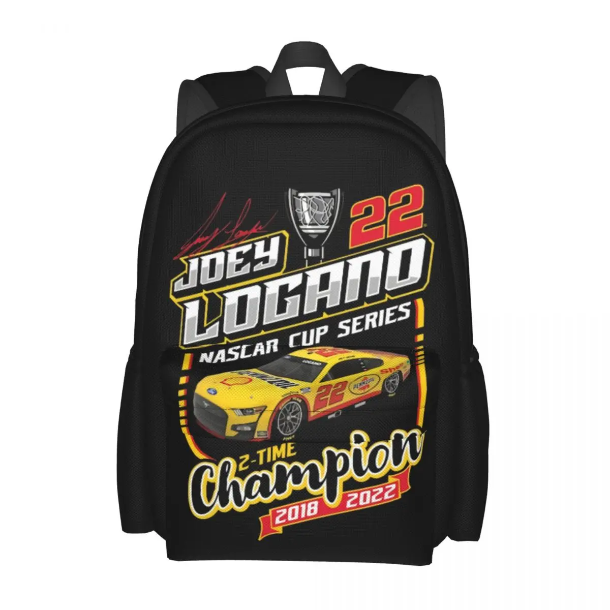 

Joey Logano 22 Travel Laptop Backpack, Water Resistant Laptop Backpack with USB Charging Port, College Bag for Men & Women