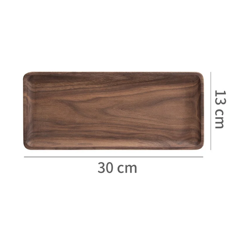 1 Pcs Solid Wood Small Tray Rectangle Platter Bathroom Tray Dinner Tea Coffee