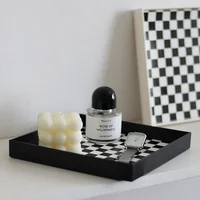 Nordic Decor Square Plate Storage Tray Props Tray Bathroom Storage Home Decorative Organizer Tray Jewelry Storage 2