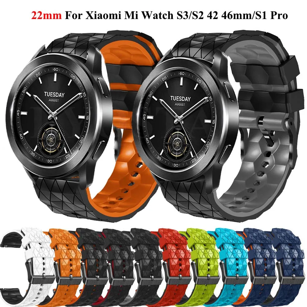 

Ремешок для часов Xiaomi MI Watch S3 S2 42 мм 46 мм, сменный силиконовый мягкий удобный браслет для активного отдыха, 22 мм
