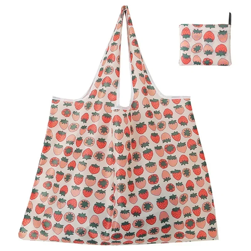 Eco-Friendly Reusable Foldable Shopping Tote - Large, Washable Grocery Storage Bag