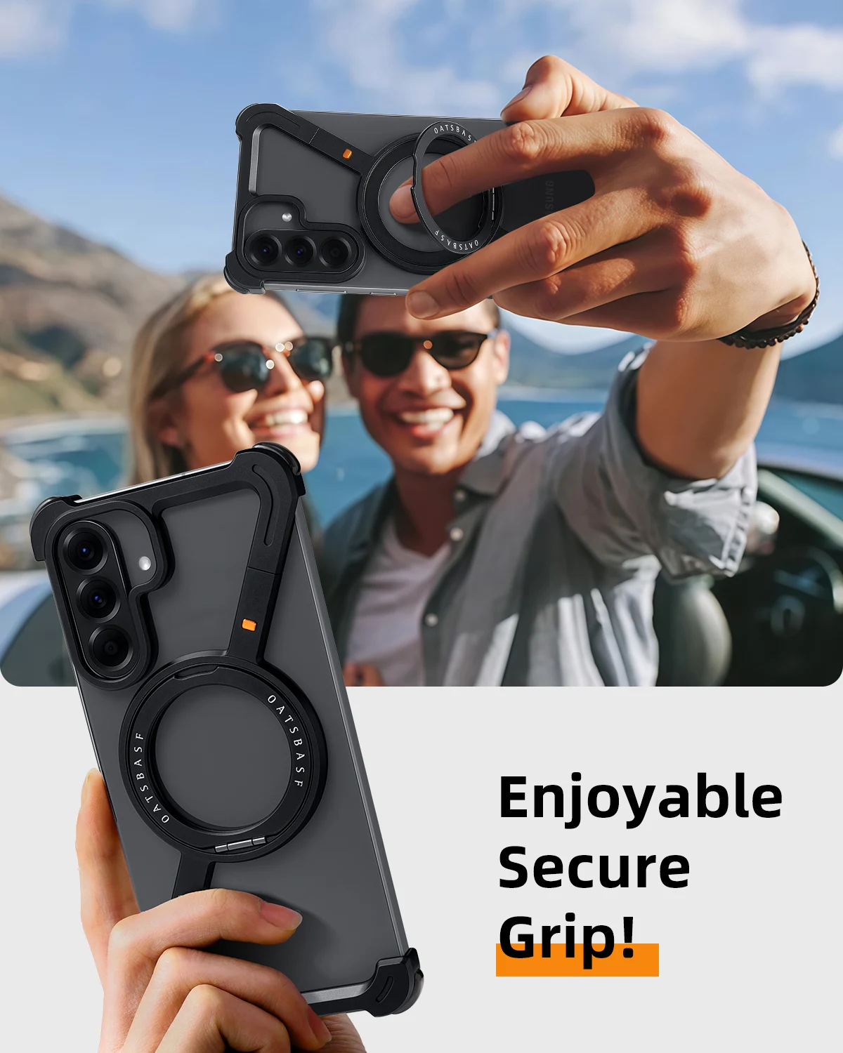 Eary For Samsung Galaxy A56 Phone Case Magsafe with 360° Rotate Magnetic Stand Metal Frameless Bumper Shockproof Protector Cover