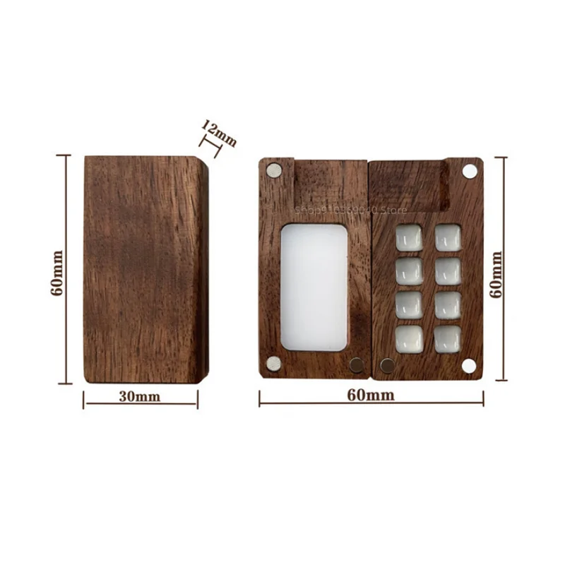 Empty Wooden Watercolor Paint Box Portable Palette Magnetic Suction Box Palette Artist Travel Sketch Painting Art Supplies color palette watercolor palette
