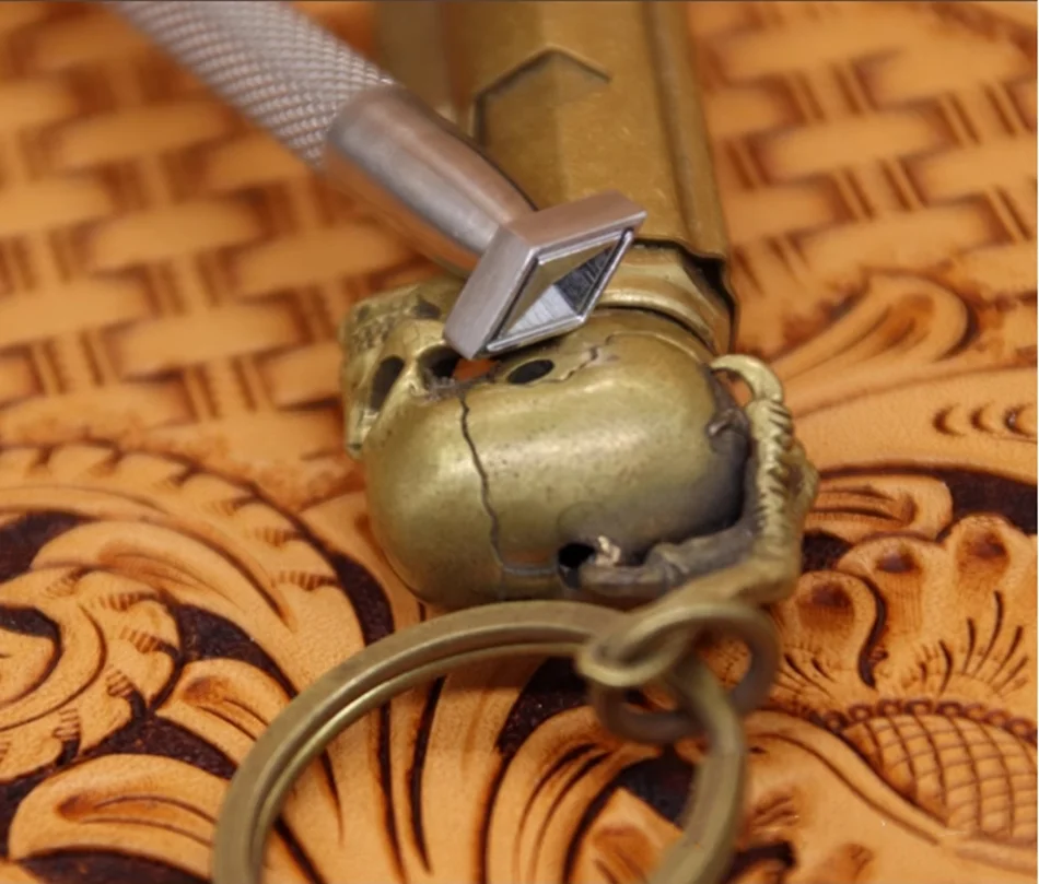 Diamond Shaped Leather Carving Printing Tool 304 Stainless Steel Vegetable Tanned Leather Stamping Process Print Punch Machine