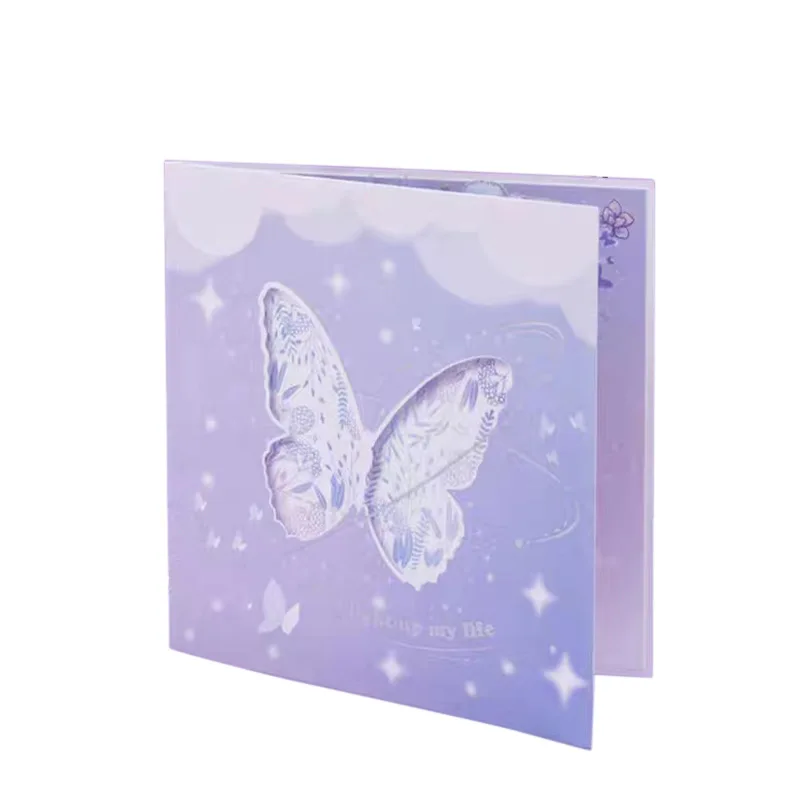 Purple Butterfly Birthday Pop Up PVC 3D Greeting Card Gift for Weddings Graduations XAMS,greeting cards