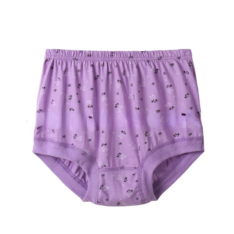 Plus Size XL-6XL High Waist Women Underwear Pure Cotton Comfortable Female Briefs  Panties Solid Culotte