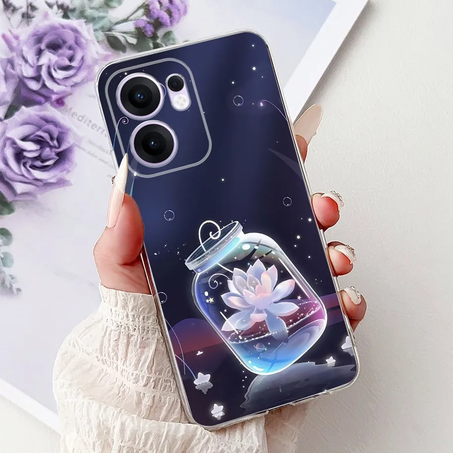 Clear TPU Silicone Soft Phone Case with Floral Design