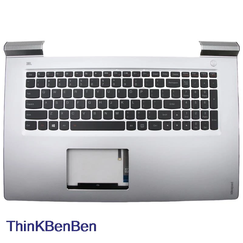 US Inglês Teclado de Prata Upper Case,