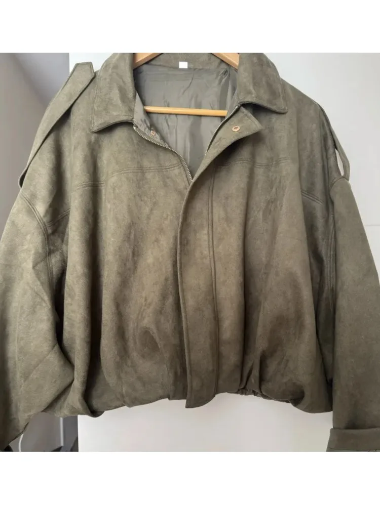 フォロー割引　ttx　Y2K fur bomber down Mさサイズ ONEBLING Y2K Women Loose Bomber Jacket 2025 Spring Thick