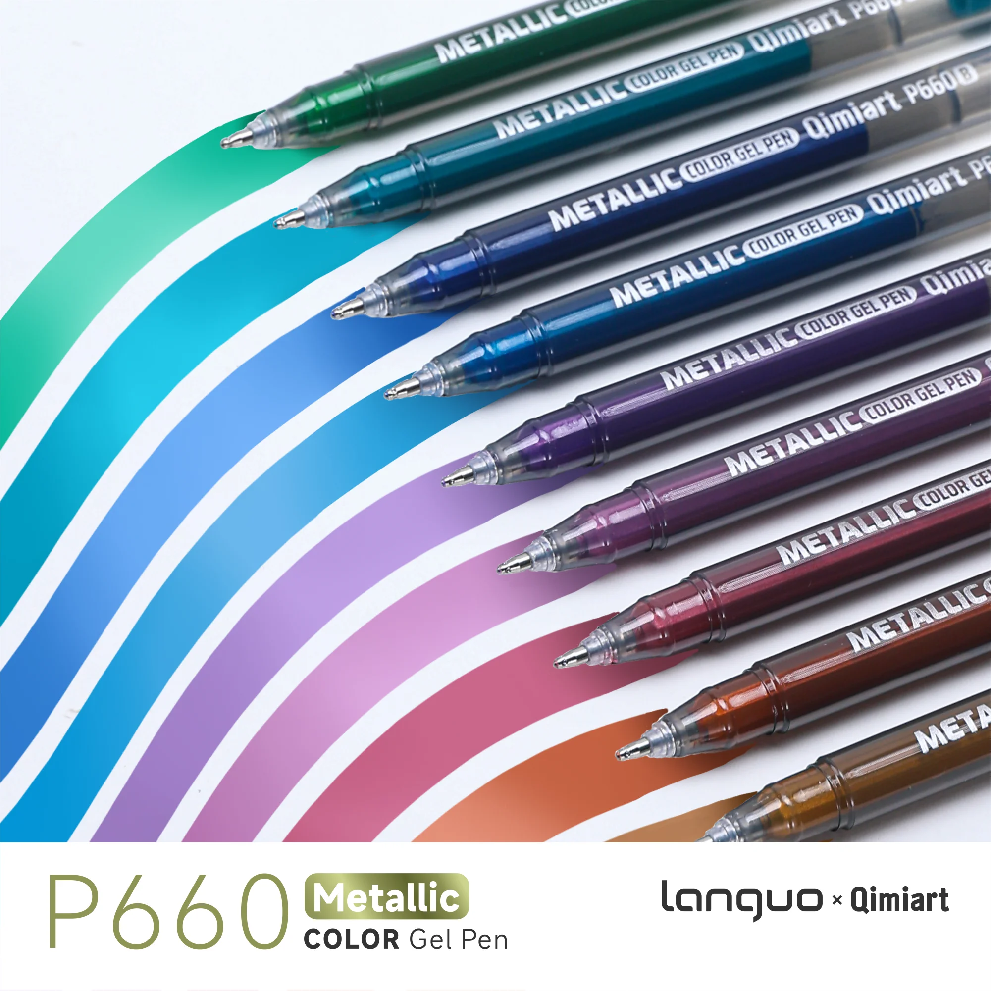 Languo 3D 3차원 48색 메탈릭 컬러 드로잉 펜 1개 포함. 0mm 스테인리스 스틸 펜촉, 안정적이고 부드러운 잉크 출력, 금속 광택 질감, 다양한 재료에 적합, 방수 및 변색 방지, 매우 풍부한 색상