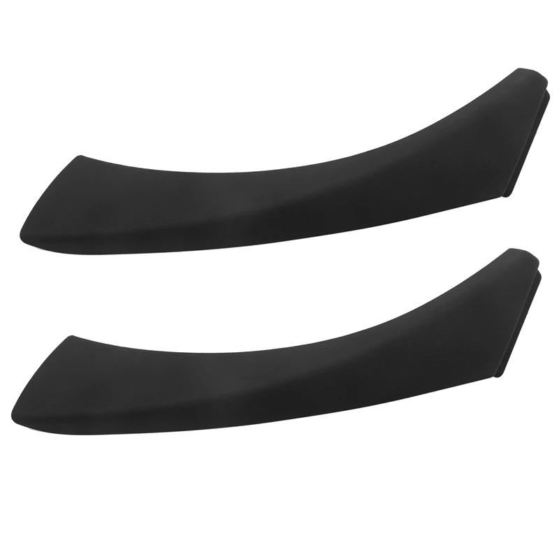 

2X Right Side Inner Door Panel Handle Pull Outer Trim Cover For BMW 3-Series E90 E91 E92 E93 Black