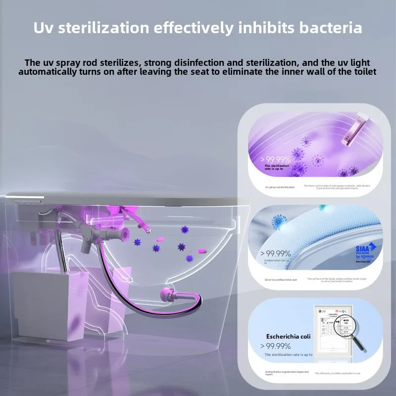 Fragrance automatic descaling smart toilet ceramic integrated smart toilet no water pressure limit ultra-thin large seat ring