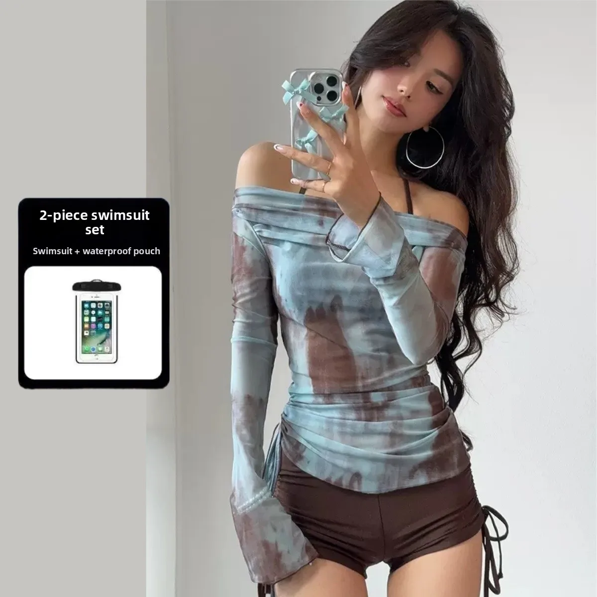 Blue + brown [+ waterproof bag]