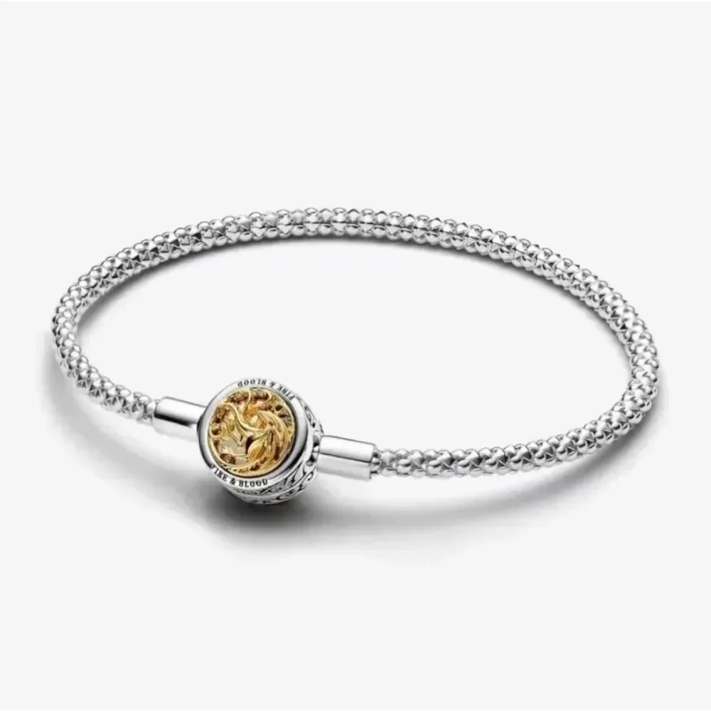 

925 Sterling Silver Bracelet New 2024 Game of Thrones Disny Chain Fit Bangle Bead Charms Jewelry Luxury Diamond Promotion