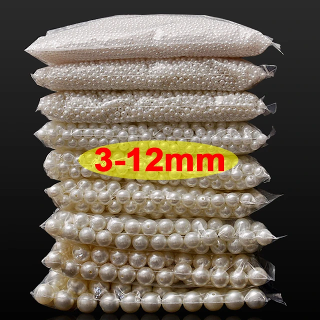 Imitation Pearl Jewelry Beads  Round Smooth Imitation Pearls - Quality  3-30mm Pearl - Aliexpress