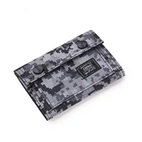 Casual Camouflage Folding Wallet Portable Short Change Purse ID Card Cash Coin Purse 2024 Simple Style Men's Small Clutch 2