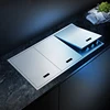 ASRAS Cloaking Kitchen Sink 304 Stainless Steel 4mm Thickness Handmade Brushed Three Cover Hidden Large Size Double Sink 2