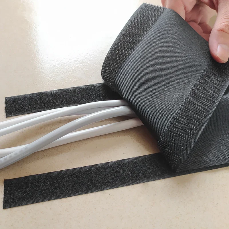 1M Soft Adjustable Hook And Loop Wire Cable Cover Cord Organizer Wires Sleeve Floor/Carpet/Trunk/wall/Desk Office Supplies cable organizer