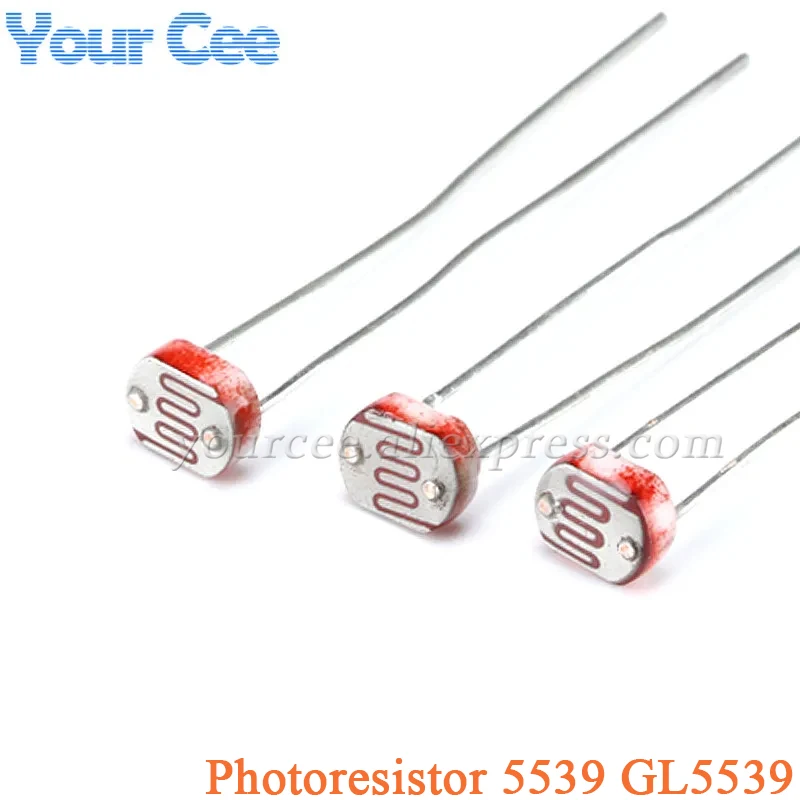 100/20pcs 5MM Photoresistor 5539 GL5539 Photoelectric Switch Element Photo Detect Photosensitive Resistance Light Dependent LDR