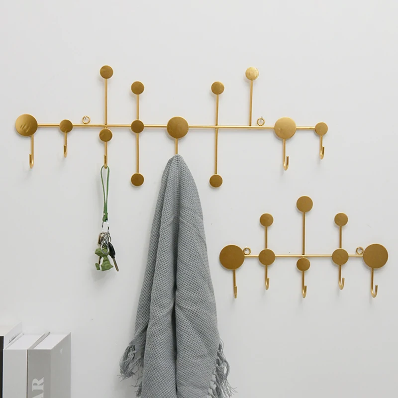 Minimalist Gold Coat Rack Entrance Hallway Place Saving Metal Coat Rack Wall Mounted Coat Rack Corner Guarda Home Furniture