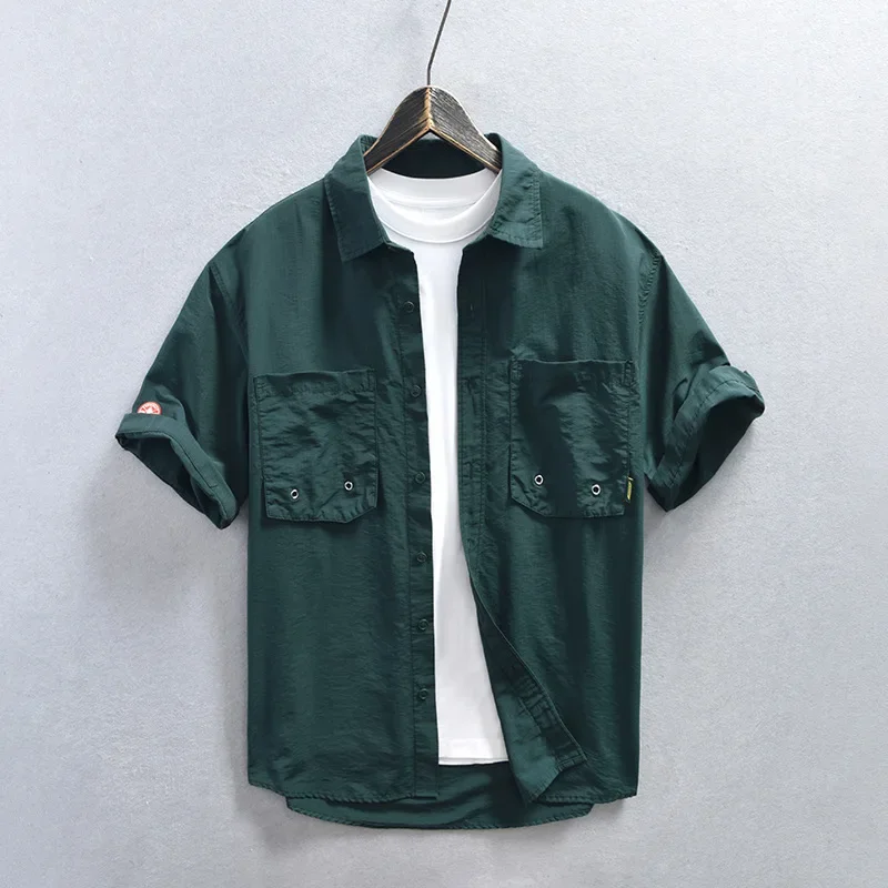 

Tide/брендовая мужская модная рубашка с короткими рукавами Свободная летняя одежда для мальчиков старшего возраста, большие размеры