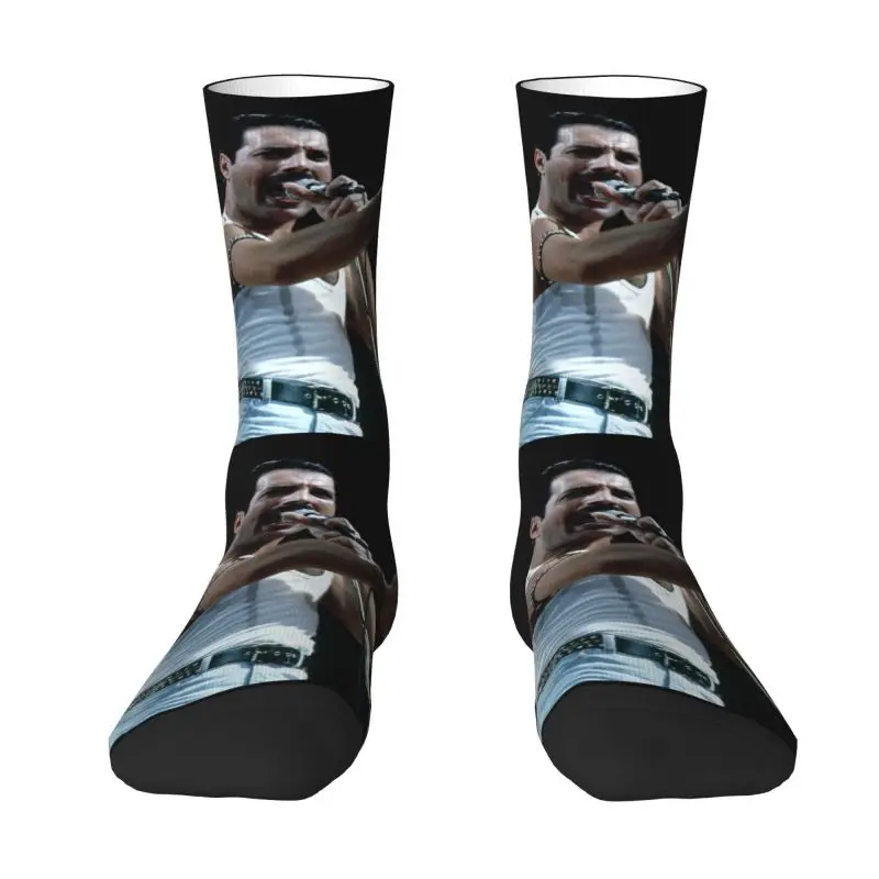 Cool Freddy Mercury Socks Donna Uomo Warm 3D Print Calzini Sportivi Da Basket