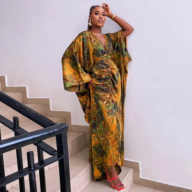 Seun Ruched Boubou Dress - Image 3