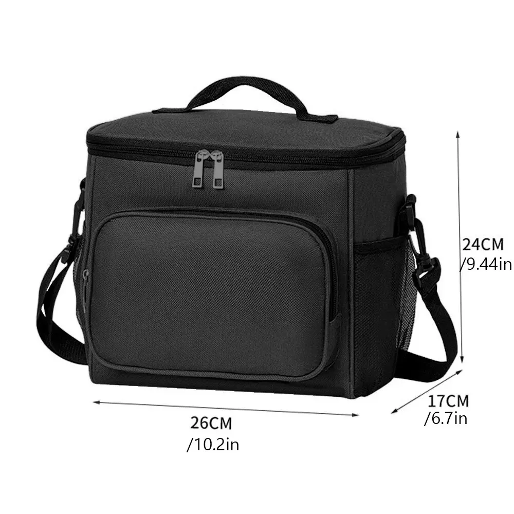 Lunch Bag Large Reusable With Adjustable Shoulder Strap For Women Men